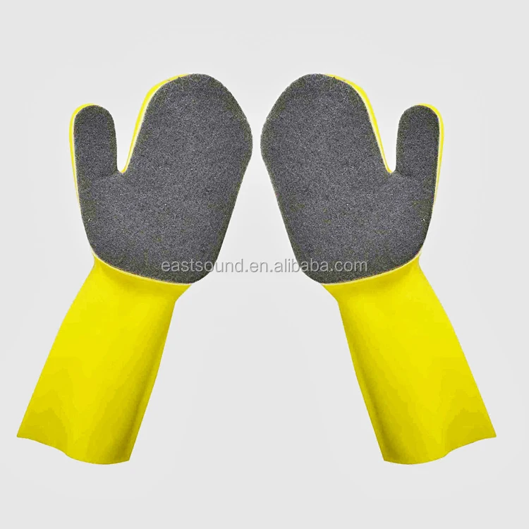 Esd Cleaning Glove With Scouring Pad,Household Cleaning Sponge Gloves