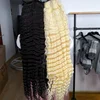 Double Drawn Brazilian Virgin Hair Long 30inch Deep Wave 613 Blonde Full Lace Wig In Stock