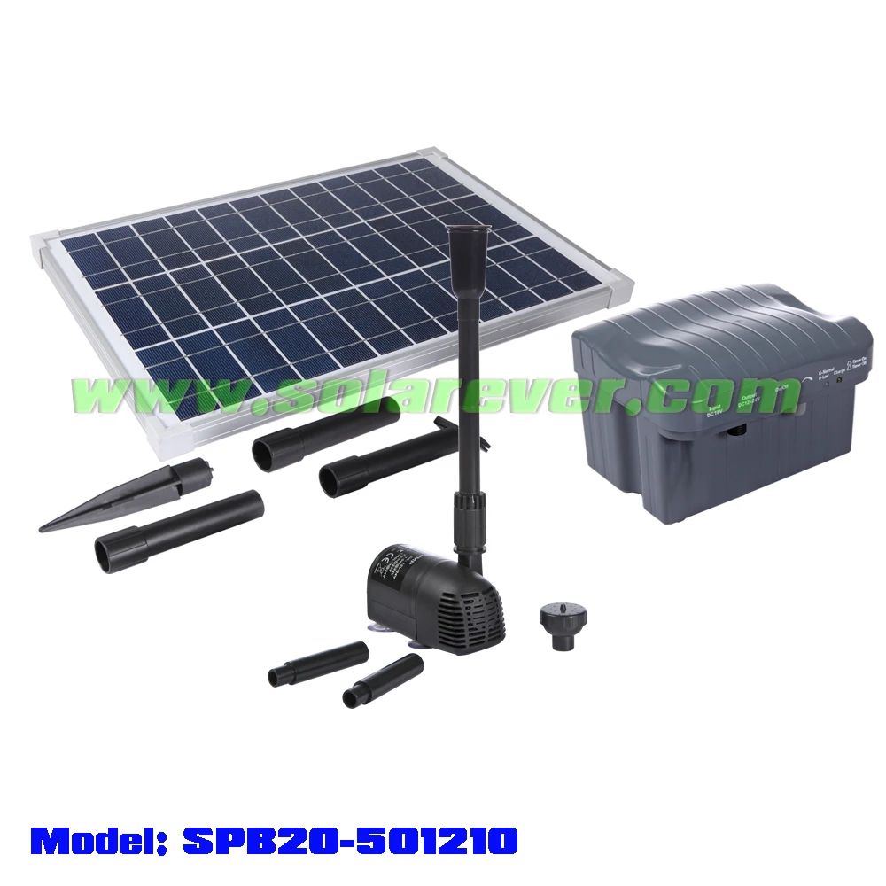 Battery Operated Hydroponics Pump With Timer Charged By Solar Panel