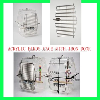 Oemodm Fabrication Petit Plexiglas Perroquet Cage Clair Cage à Oiseaux Perspex Oiseau Carrer Utilisé Avec Treillis Métallique De Porte En Fer Buy