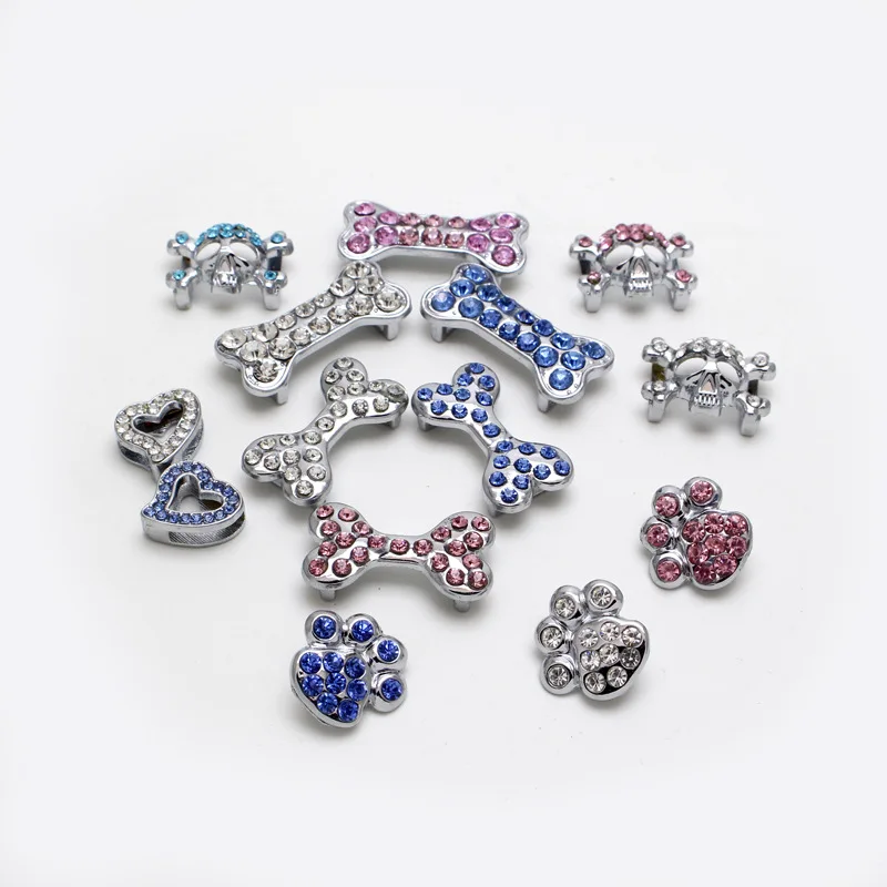 Premium 10mm Diy Rhinestone Letters Charms Dog Name Tag Dog Collar