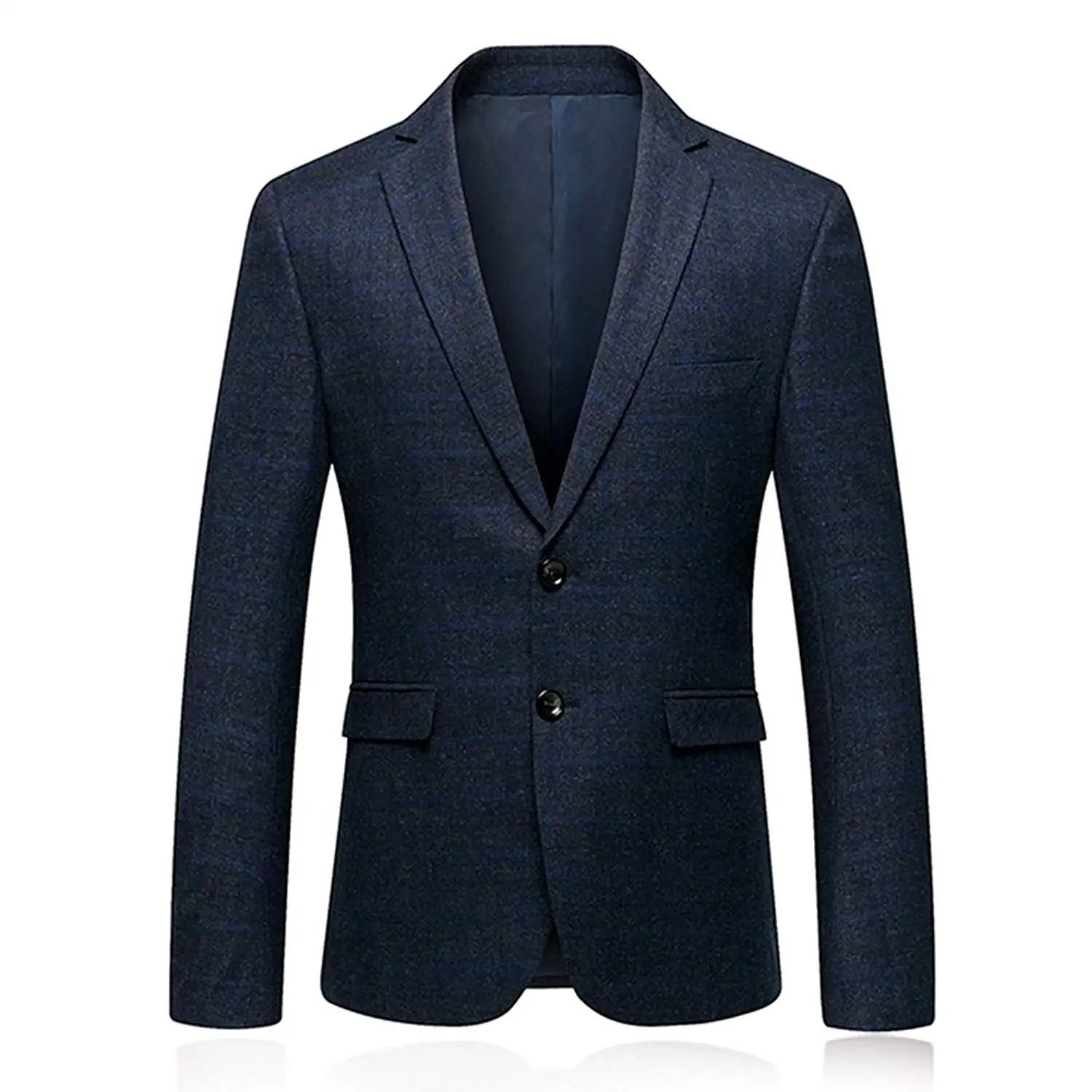 Suit Jackets BCDshop Mens Plaid Suit Jacket Slim Fit Suit Blazer Coat ...