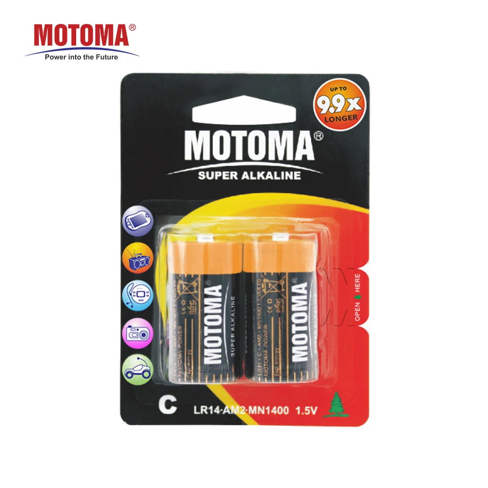 Motoma 1.5v Super Alkaline Battery With C Size - Buy Alkaline Battery,C ...