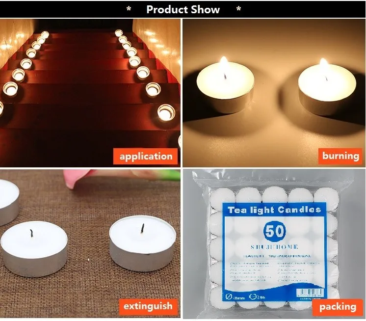 Diameter 5.8cm wax paraffin scented tealight candle