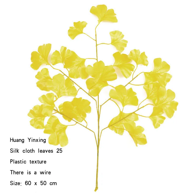 High Quality Artificial Plastic Branch Ginkgo Tree Yellow Leaves Buy
