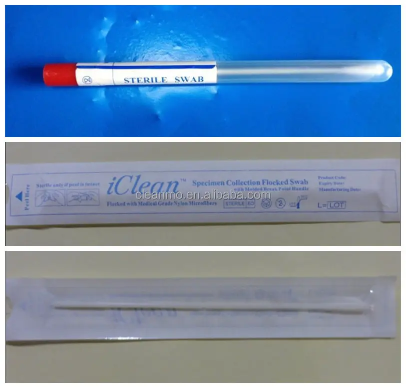 Medical Nylon Flocked Buccal Swab Collection Dna Sampling Medical ...