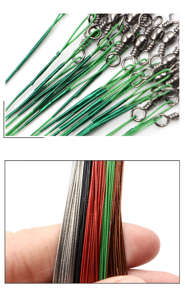 1*7ply Stainless Steel Terminal Accessory Wire Leader,Pike Musky