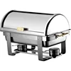 rectangle shape new style stainless steel roll top chafing dishes with golden handle