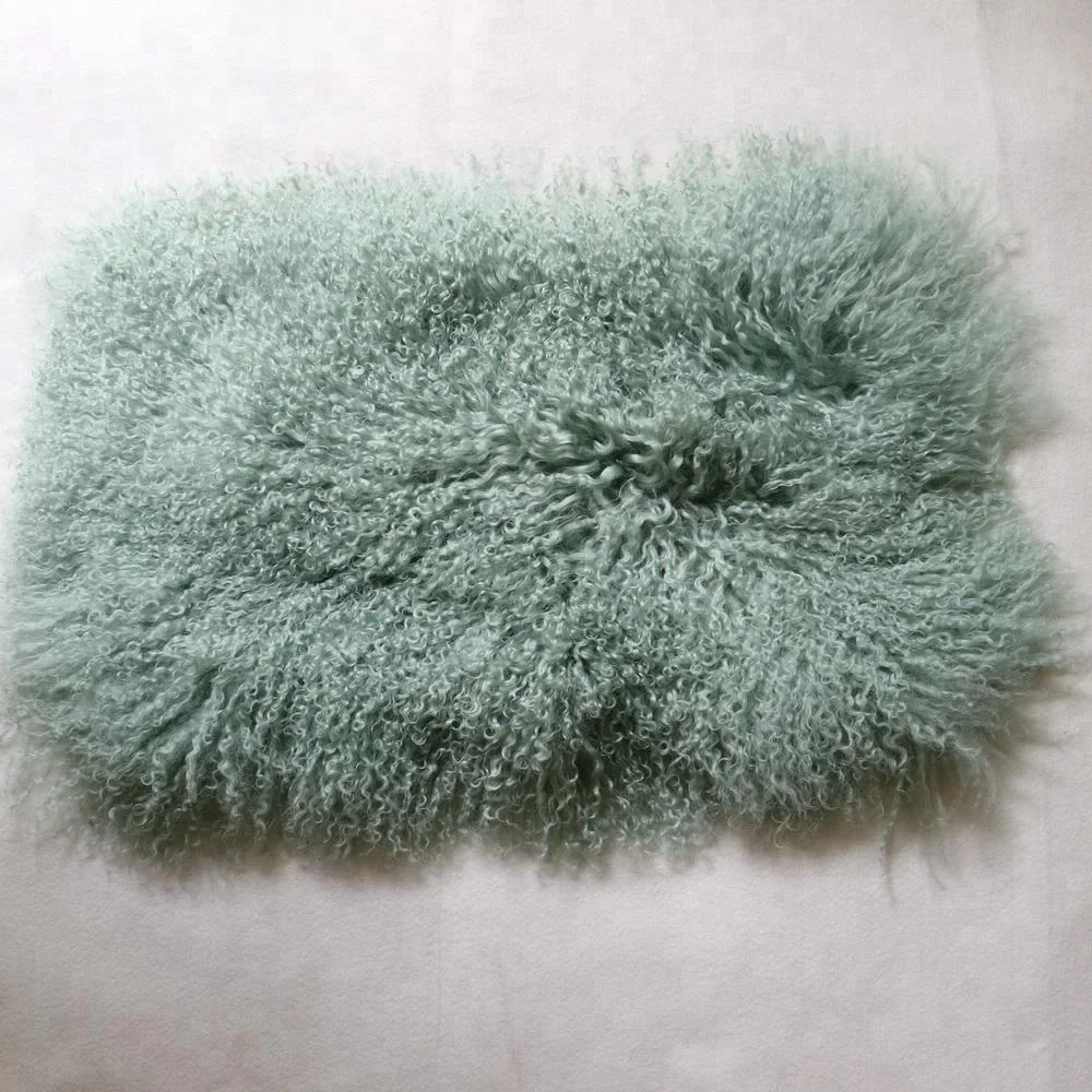 St Mlc40x40 16 X16 Turquoise Blue Curly Long Wool Mongolian