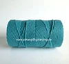 Wholesale teal color 4mm single twisted cotton macrame rope for crafts