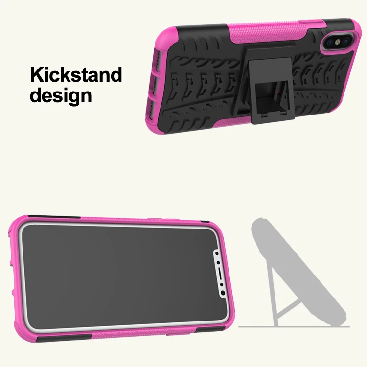 shockproof phone case for iphone x case kickstand phone cover for iphone x dual layer case