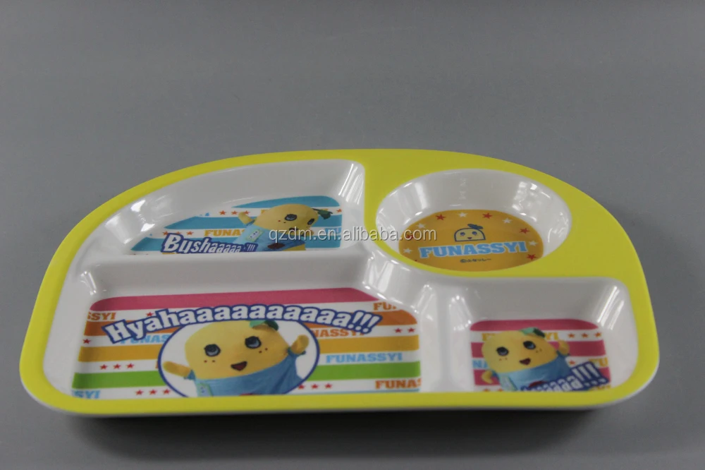 Japan Melamine 4 Section Plate For Kids