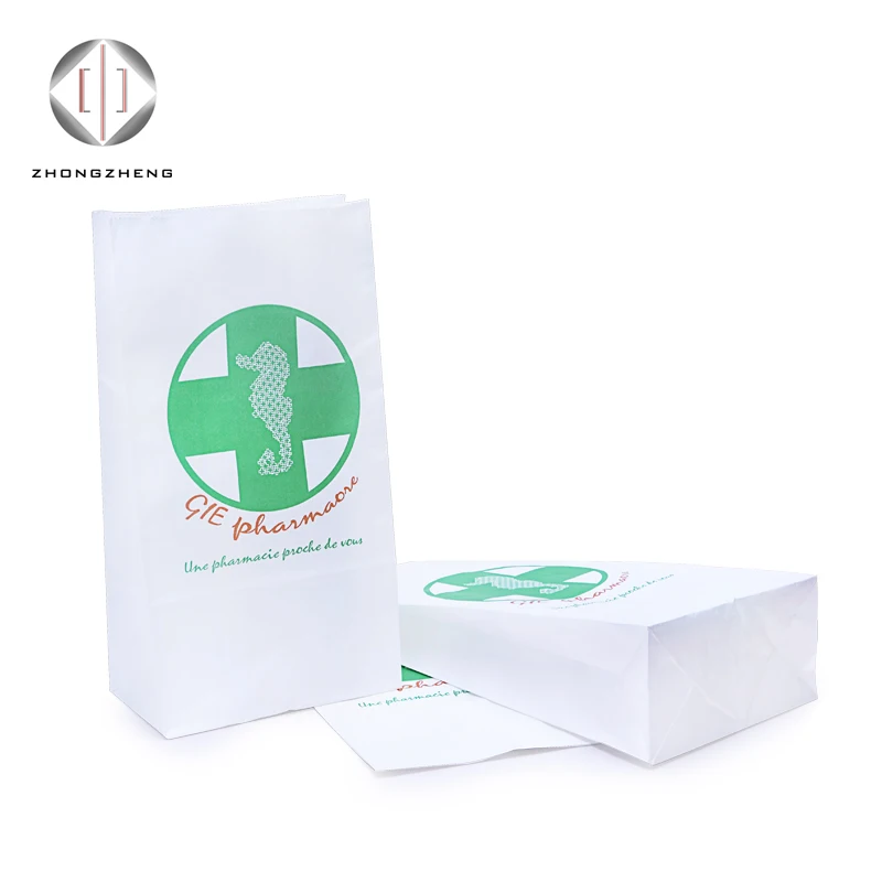 Rx Kraft Paper Pharmacy Prescription Pill Medicine Paper Bag For