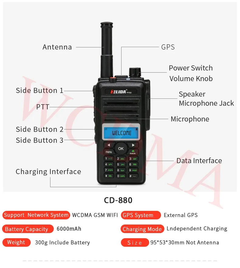 Gsm/wcdma Wifi Dual Sim Card Two Way Radio Walkie Talkie Buy