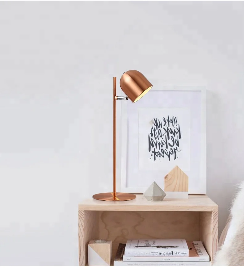 rose gold study lamp