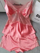 Ms. pajamas female summer sexy enchanting allure camisole silk pajama pants Spring Housedresses