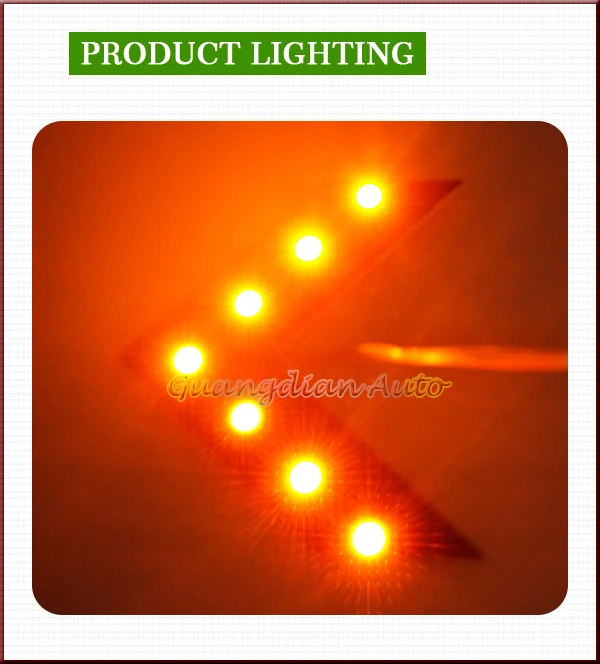 Led Light For Car Side Mirror,14 Leds Turn Signal Mirror Arrow Light