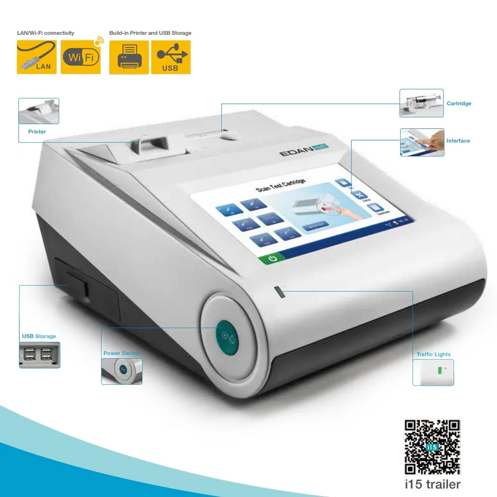 Edan I15 Portable Blood Gas And Chemistry Analysis System/blood Gas