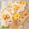 Handmade wooden ice cream shop cone holders, promotional retail ice cream display stand,food desktop storage rack in snack shop