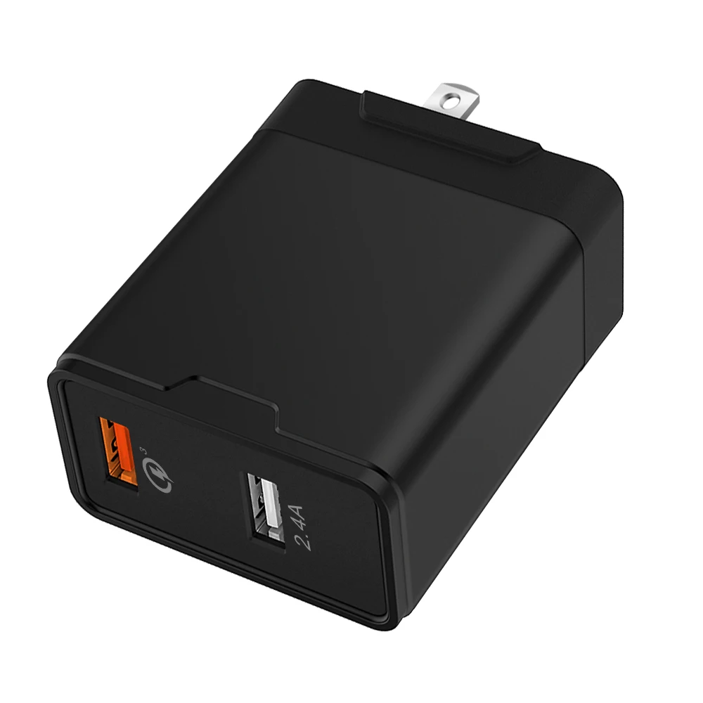 Power Fast 30 Watt Wall Charger Dual Usb Port Qc3.0 3.0 Wall Charger And 2.4a Fast