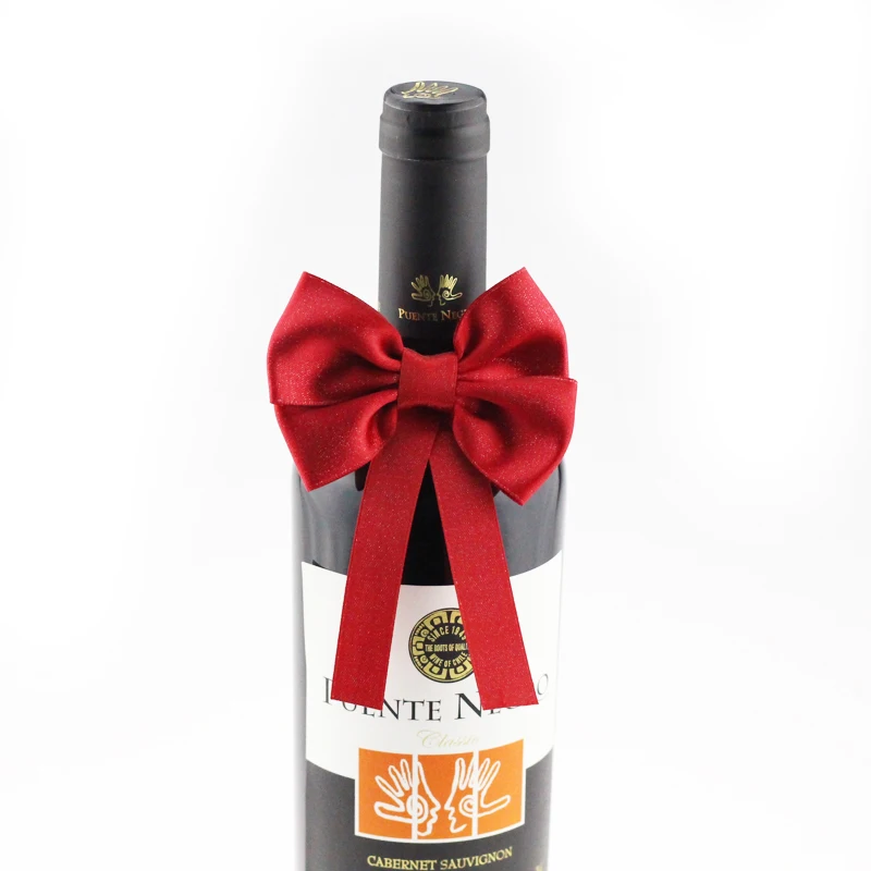 Bottle Neck Bow Satin Ribbon Bow For Wines And Perfume