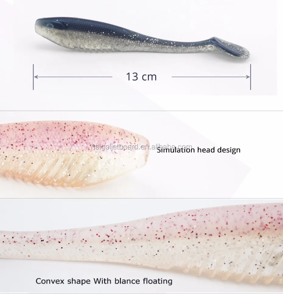 show original title Details about   Quantum Q-Fish Rubber Fish 13cm 5 Piece V-Tail Shad Predator Pike Bait 