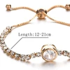 2019 fashion Geometry Round Zircon Crystal Adjustable Bracelet Hand Jewelry for girls lovers women