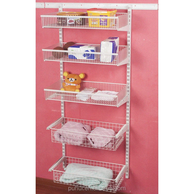 Popular Selling Wall Mounted Iron Steel Home Storage Wire Shelf