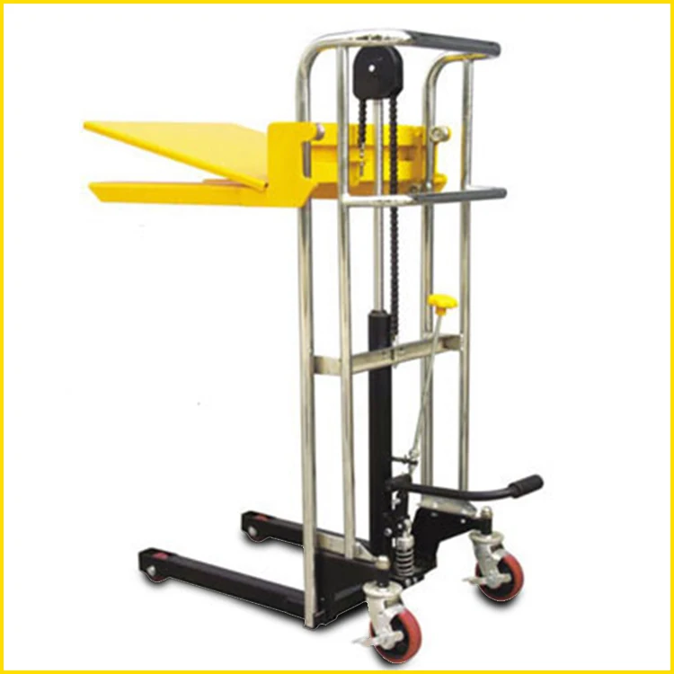 Sinolift PS series light duty Mini manual hydraulic stacker machine with platform, View manual