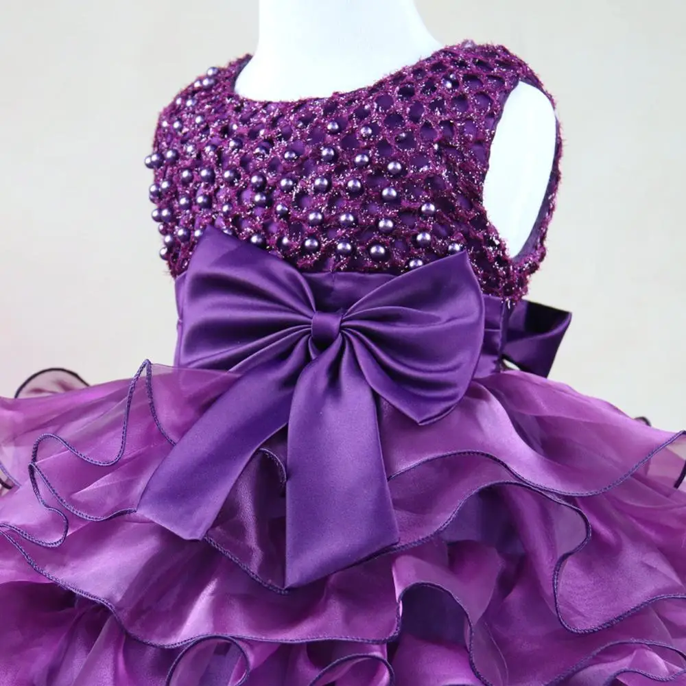 British Style White Puffy Dresses For Girls 1yearold Baby Girl