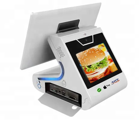 ホット販売 15.6 + 9 インチの windows pos サーマルプリンタでタッチスクリーンレストラン pos-----Gc065