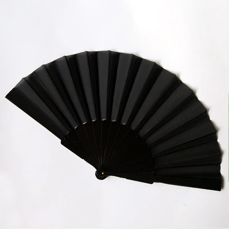 23cm Hot Selling Cool Black Plastic Hand Fan For Gentlemen Buy Hand