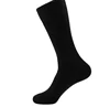 Custom basic black combed cotton long dress socks.