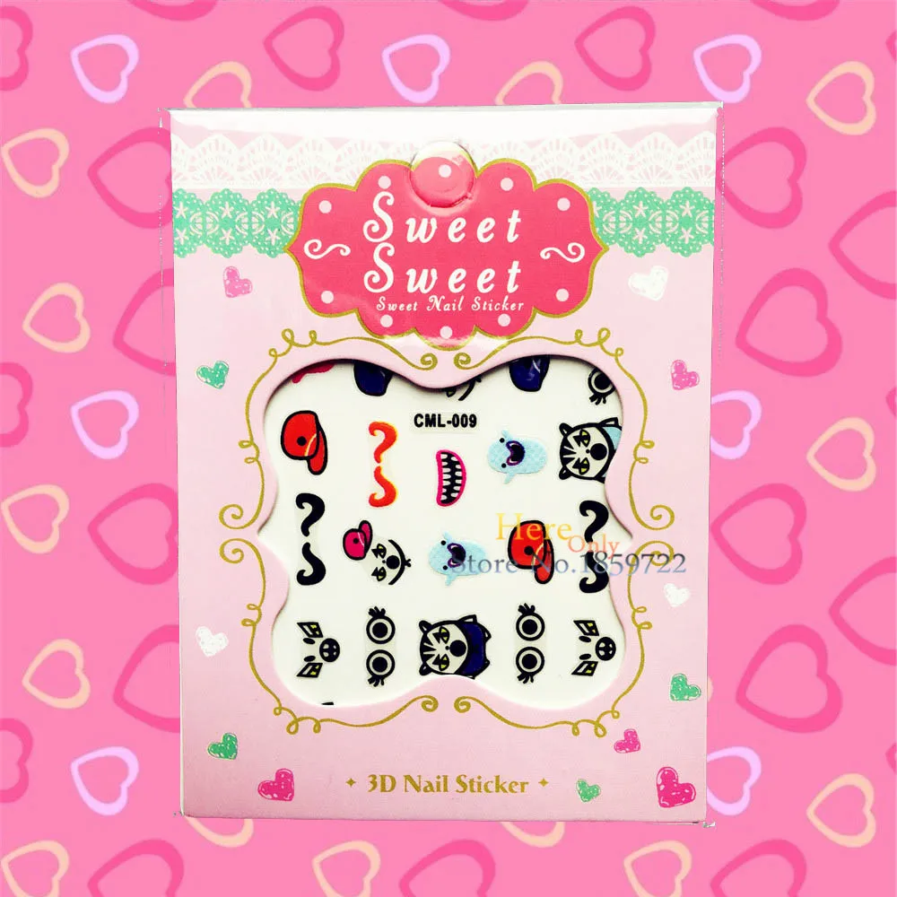 1PC Trendy Cat Designs Water Transfer Nail Stickers Manicure Art Tool Tips HCML 009 Children School