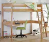 Cheap High Quality Wood Bunk Bed High Guard Bar Bunk Bed Home / School Furniture