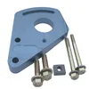 Custom Blue Anodized Aluminum Block Mounting Power Steering Pump Brackets