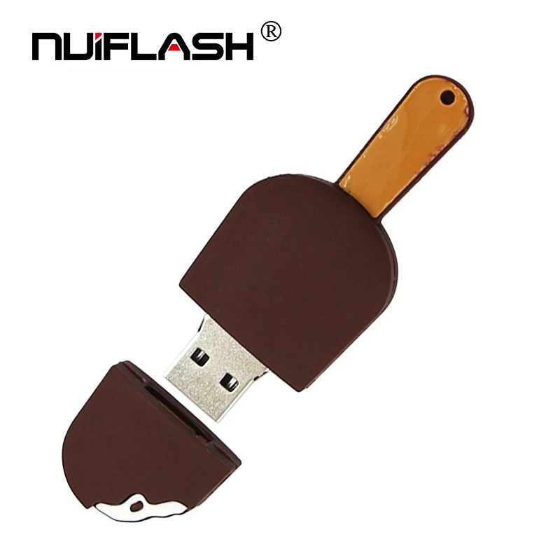 Cute chocolate ice cream shaped cartoon usb2.0 memory stick 8gb 16gb 32gb 64gb - ANKUX.COM