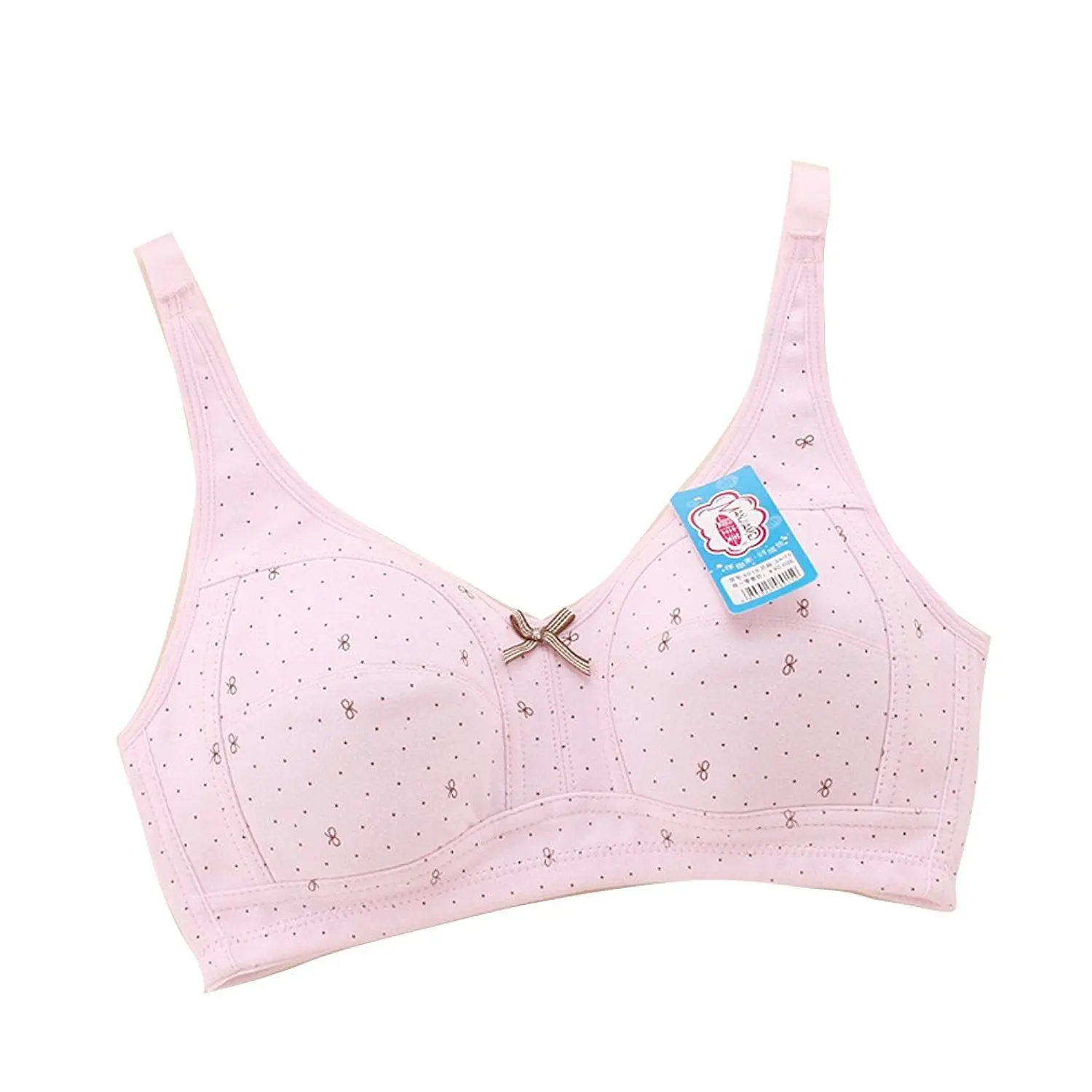 Women Teen Girls Thin Cotton Breathable Sports Bra Wire Free Push up Running A-cup Bra Solid by MANJIAMEI