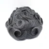 Zhongfa Natural straight human hair toupee with fine mono centre in medium density