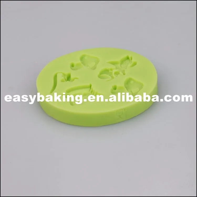 Multi Cavities Different Shapes Fondant Silicone Molds for cake decorating ES-1008