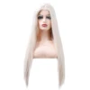 HOT SALE Wholesale Prices 24inches white lace front synthetic wig
