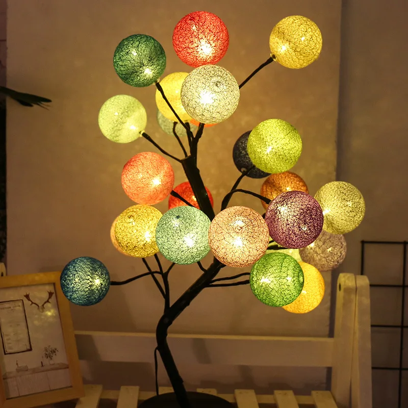 2018 Years Yarrae LED Cherry Blossom Tree Desk Table Light Festival Party Indoor Power Decor