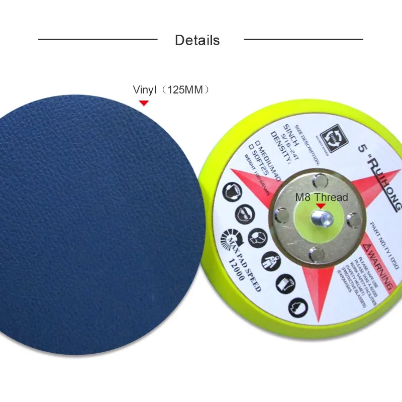 5 Inch 125mm Psa Vinyl Backup Sanding Pad Sander Backing Pad Power