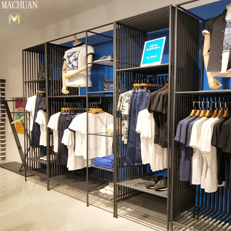 Men Garment Shirt Clothes Display Rack Wall Cabinet Menswear Shop Furniture Buy Shopping Mall Furniture Wood And Metal Display Stand And Cabinet Cloth Rack Product On Alibaba Com