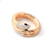 Fashion design silver or 14k gold snake bangle bracelet with diamond jewelry