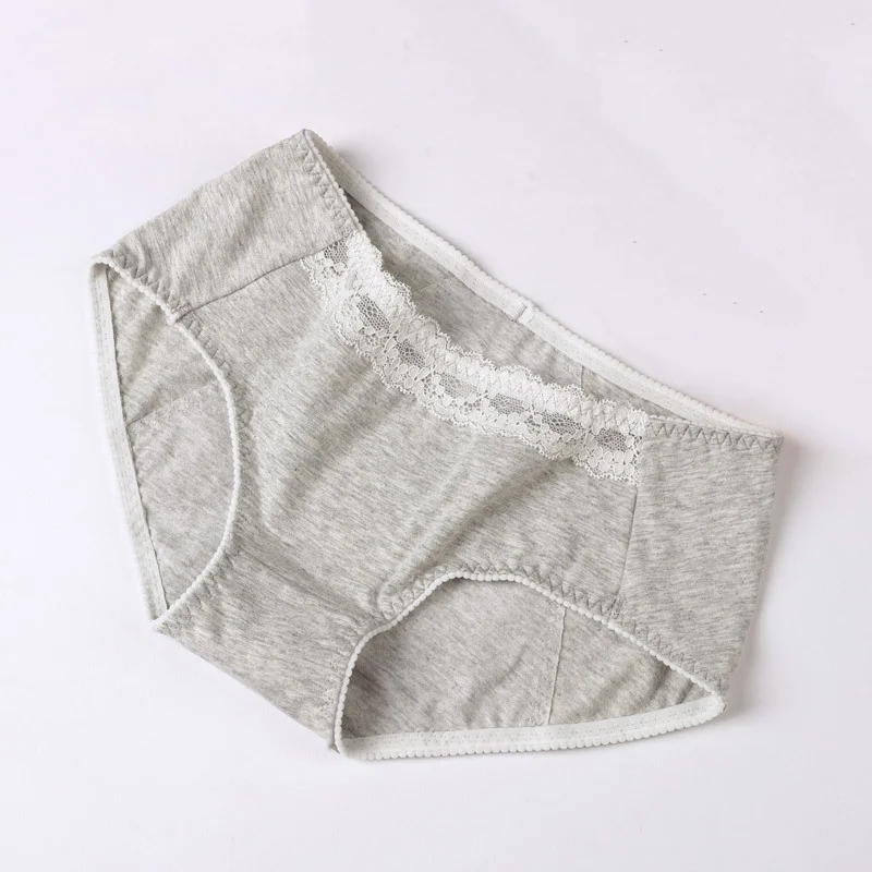 Ladies Cotton Menstrual Leakproof Panties Lace Waterproof Sanitary