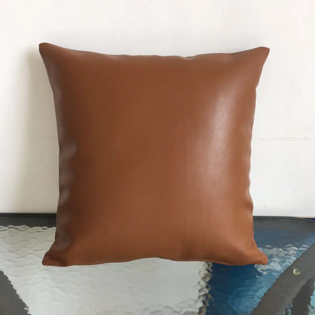 Waterproof Outdoor And Indoor Replacement Faux Leather Sofa Pillow