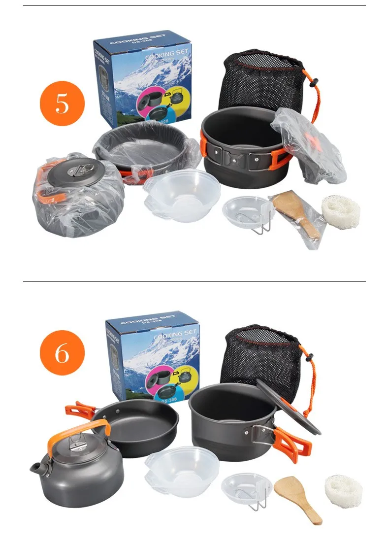 23 Person Outdoor Camping Pots And Pans Set Portable Nonstick