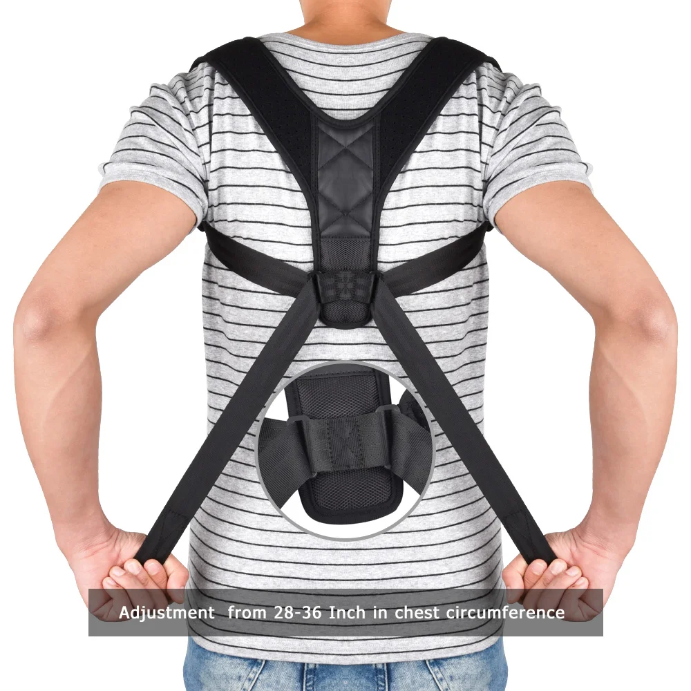 锁骨姿势矫正器背部支撑腰带肩部绷带胸衣背部骨科支架疼痛缓解腰部