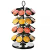 Household Revolving Rotating manual tower nespresso pod display wire metal 32 Capsule Coffee capsule Holder for capsules